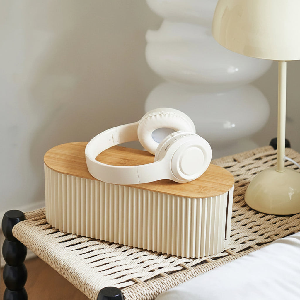 Bamboo Cable Management Box