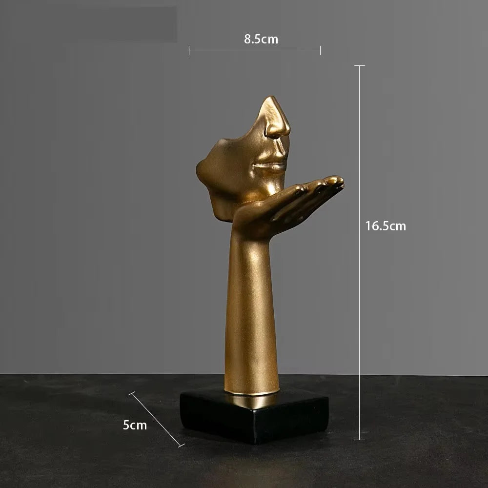 Abstract Face Sculpture – Modern Resin Figurine | Warm Haven