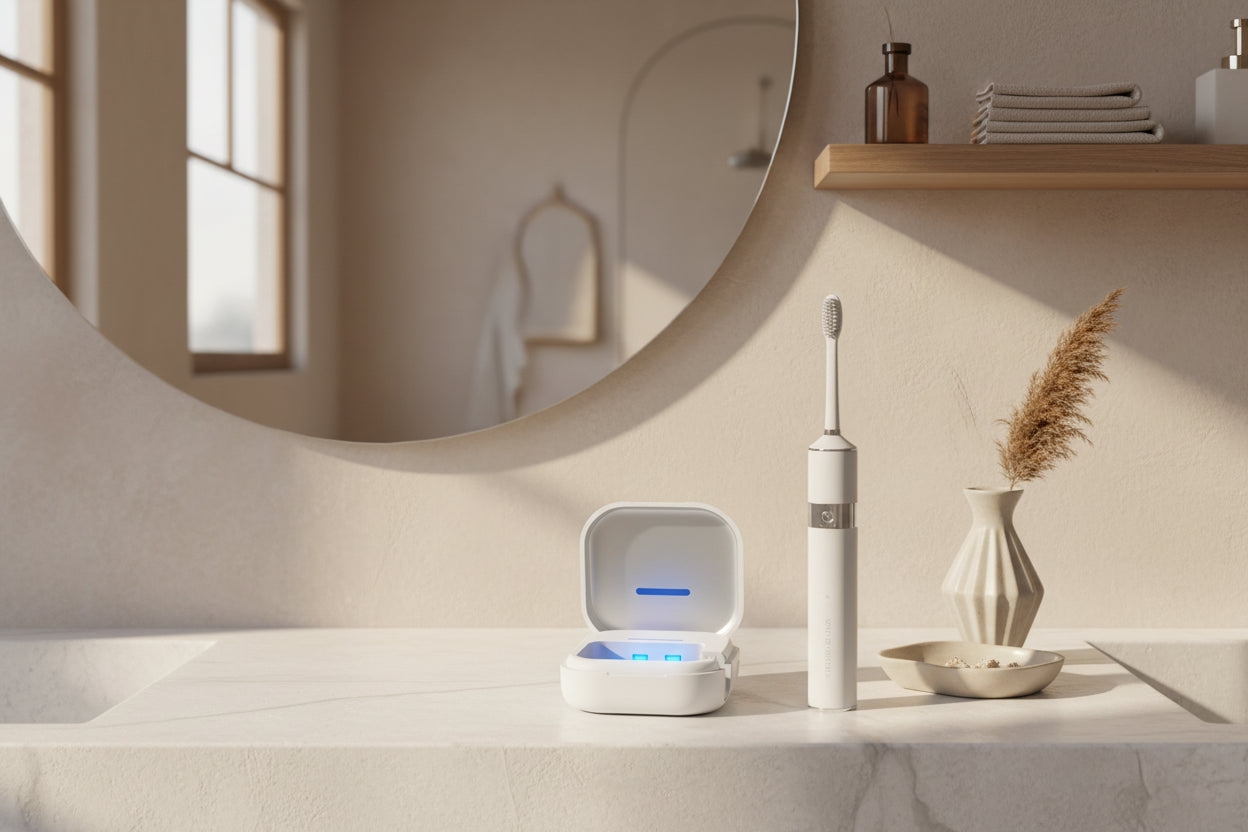 Portable UV Toothbrush Sterilizer – Rechargeable Travel Sanitizing Case