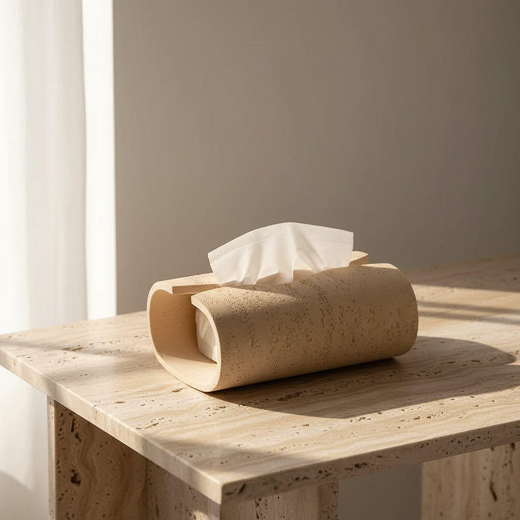 Nordic Sandstone Tissue Box Holder