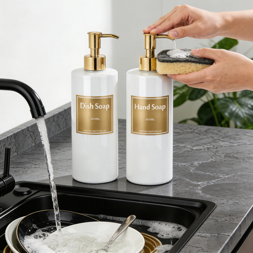 Elegant Refillable Soap Dispenser Set