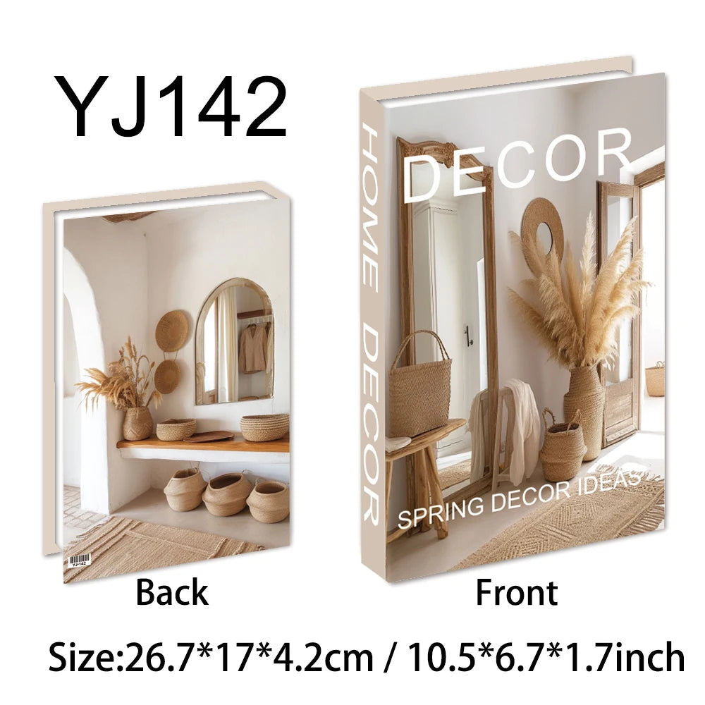 Luxe Decorative Faux Book Box – Minimalist Coffee Table Accent