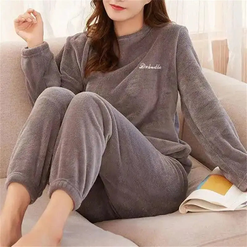 Women Velvet Pajama Set