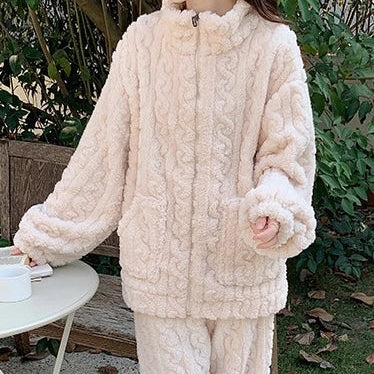 Thickened Warm Pajamas Set