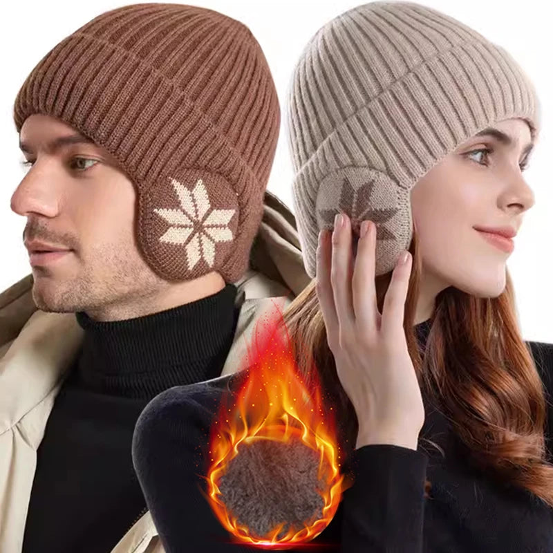 Unisex Plush Knitted Beanie Hat