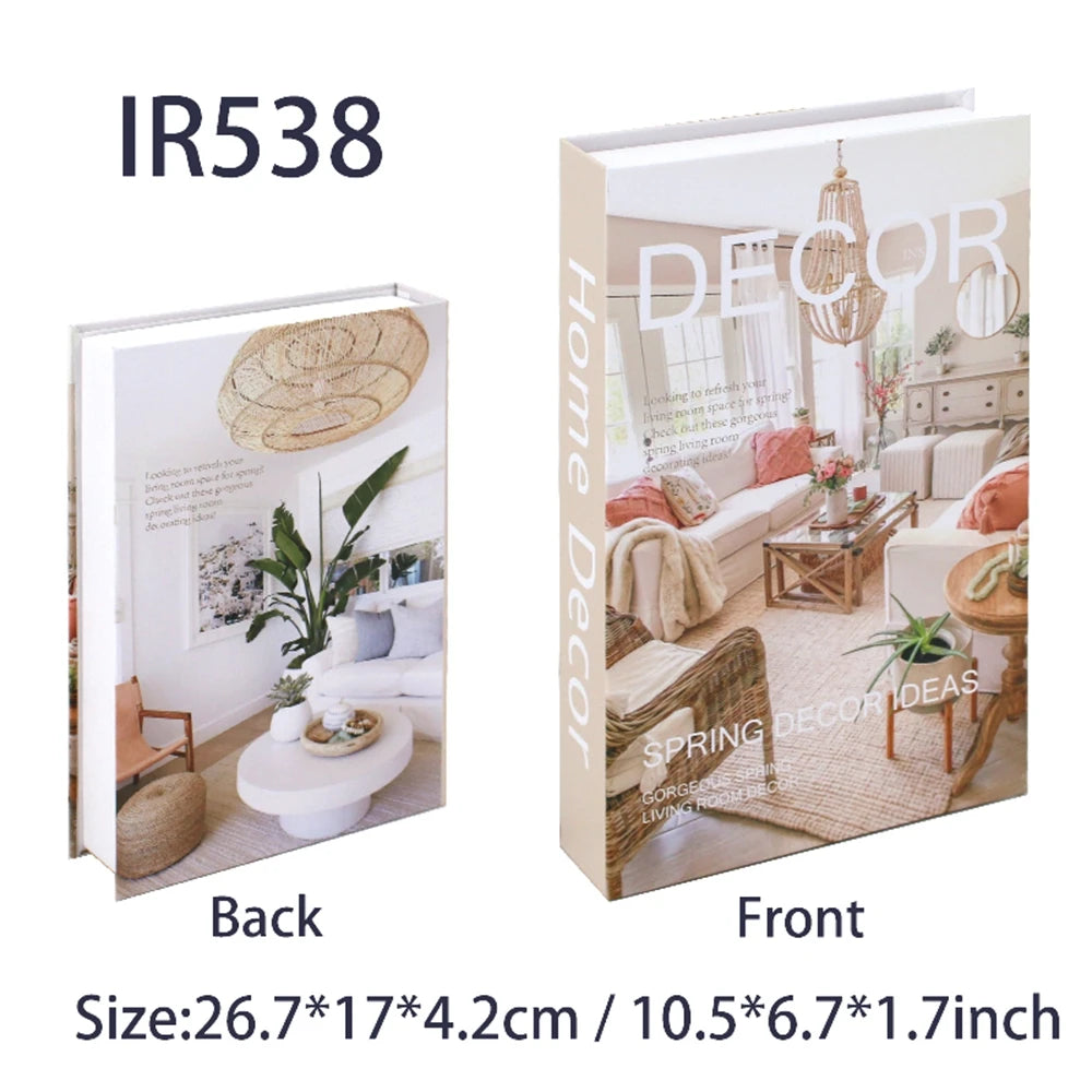 Luxe Decorative Faux Book Box – Minimalist Coffee Table Accent