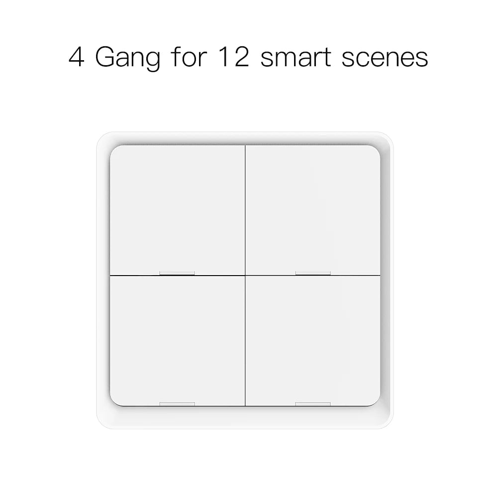 MOES 4-Button Smart Scene Switch – Wireless ZigBee Home Controller