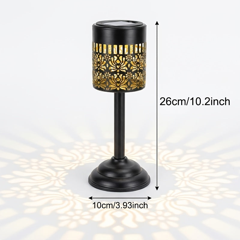 Solar Table Lanterns  2Piece Outdoor Garden Light Set